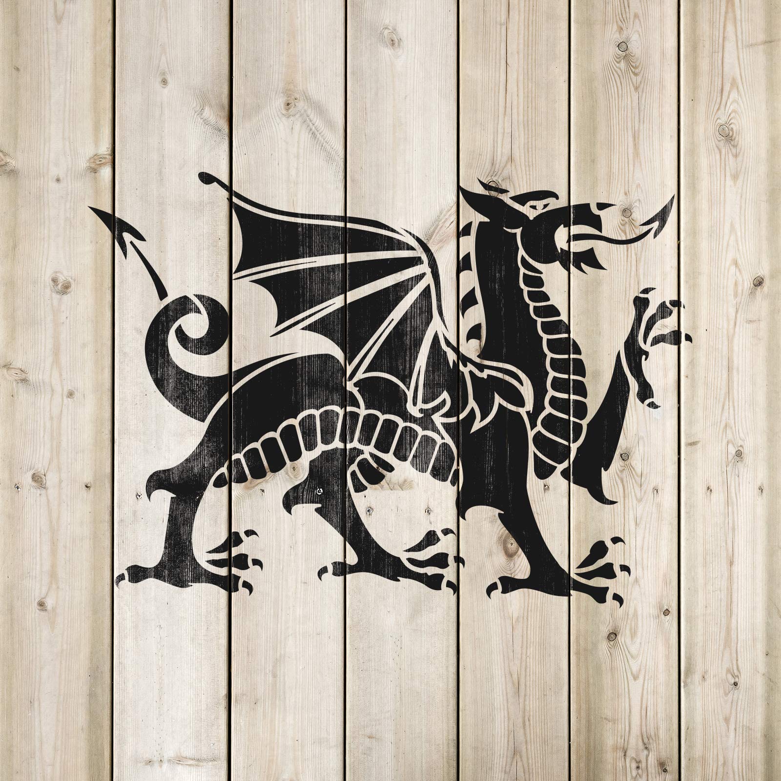 ステンシルシート　東のドラゴン様　サイズ確認用 Amazon.co.jp: 中世のドラゴンステンシル 再利用可能なステンシル 絵画